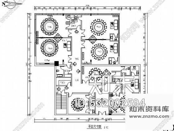 施工图陕西浓郁西北风情中式风格餐厅室内施工图含效果图cad施工图下载【ID:532002594】