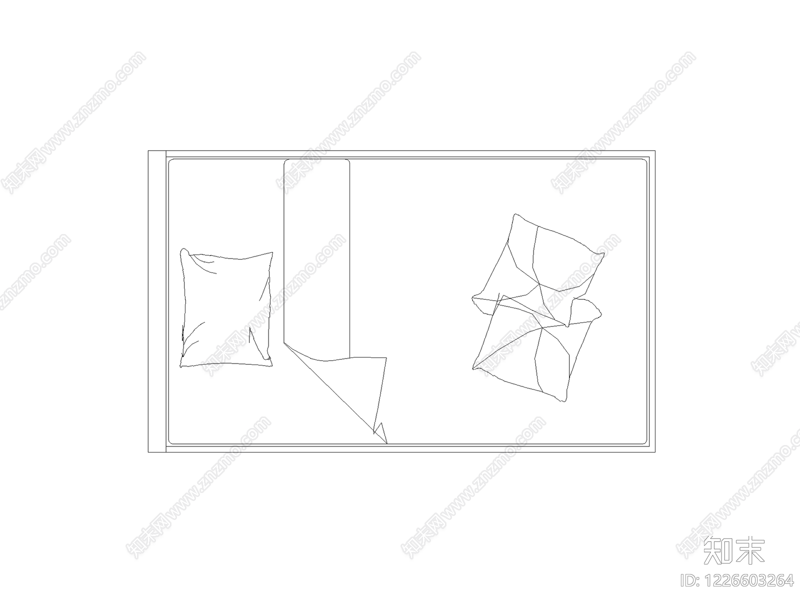 现代床CAD图纸
