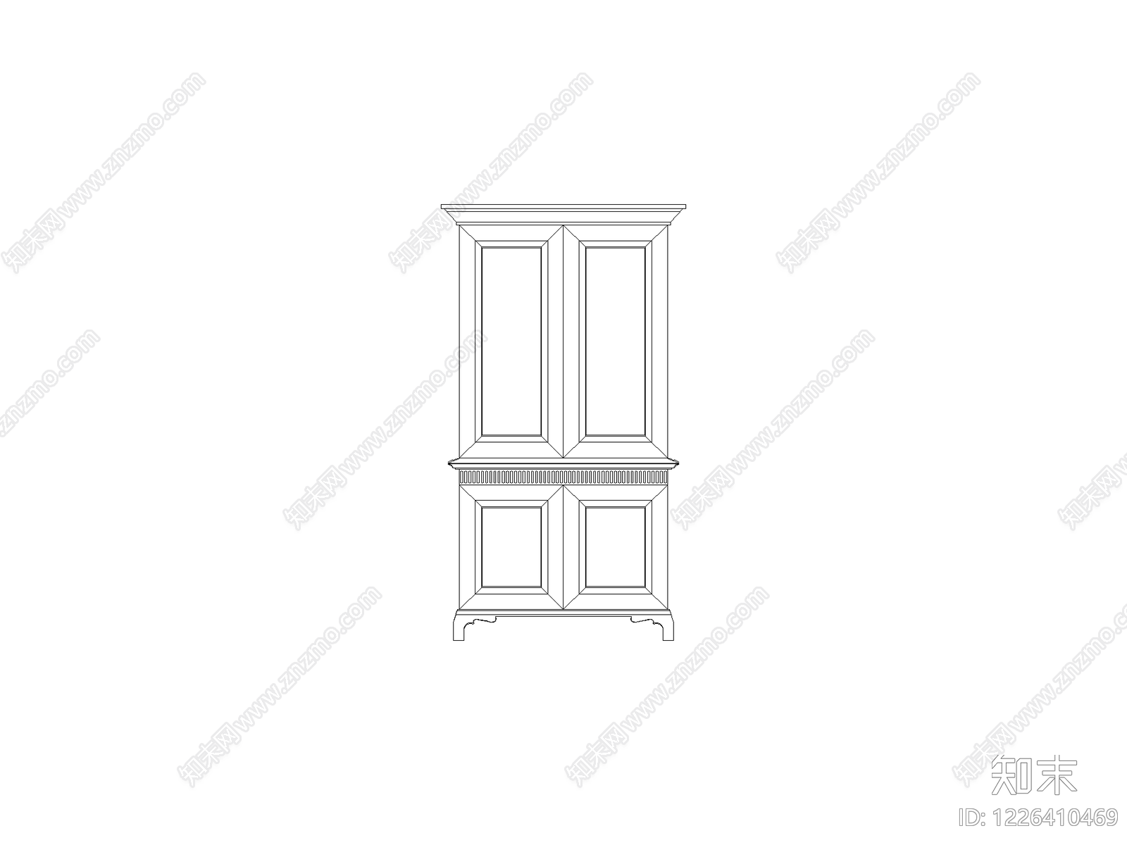 柜子平立面cad施工图下载【ID:1226410469】