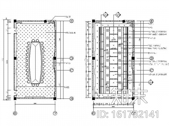 酒店120平米中会议室装修图施工图下载【ID:161732141】