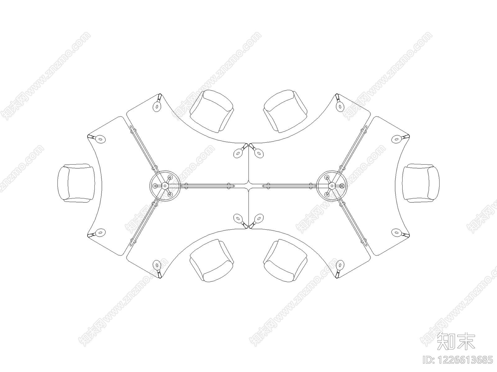 桌椅CAD图纸