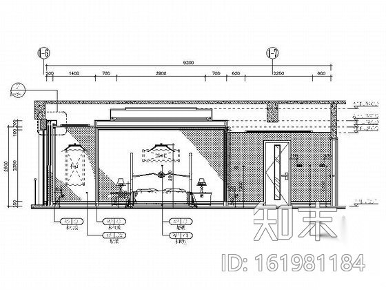 [河北]某大酒店E型客房装修图cad施工图下载【ID:161981184】