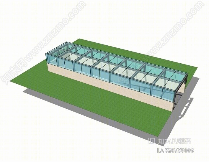 地下车库出入口SU模型下载【ID:628758609】