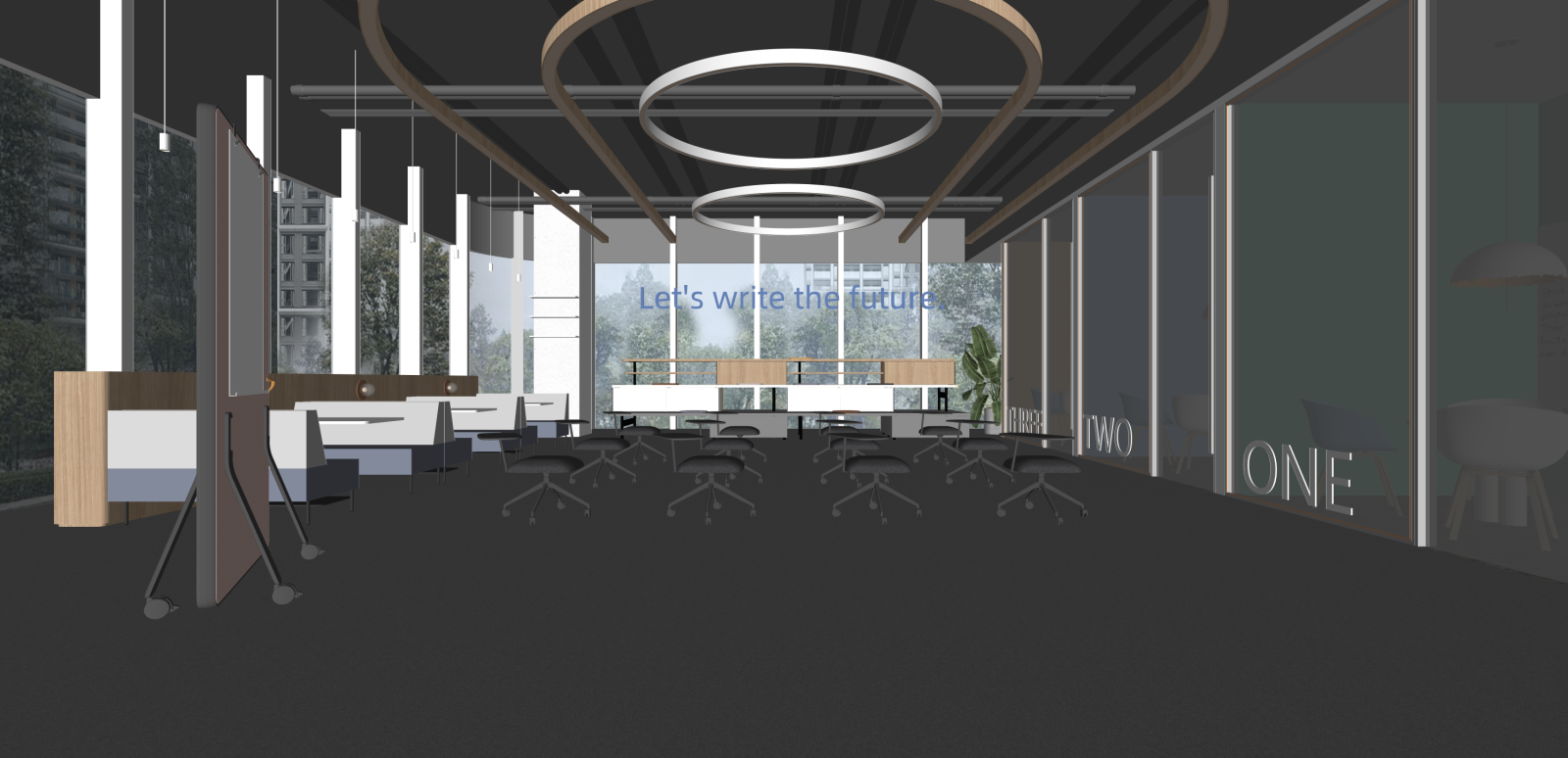 现代其他办公区域SU模型下载【ID:1216057789】
