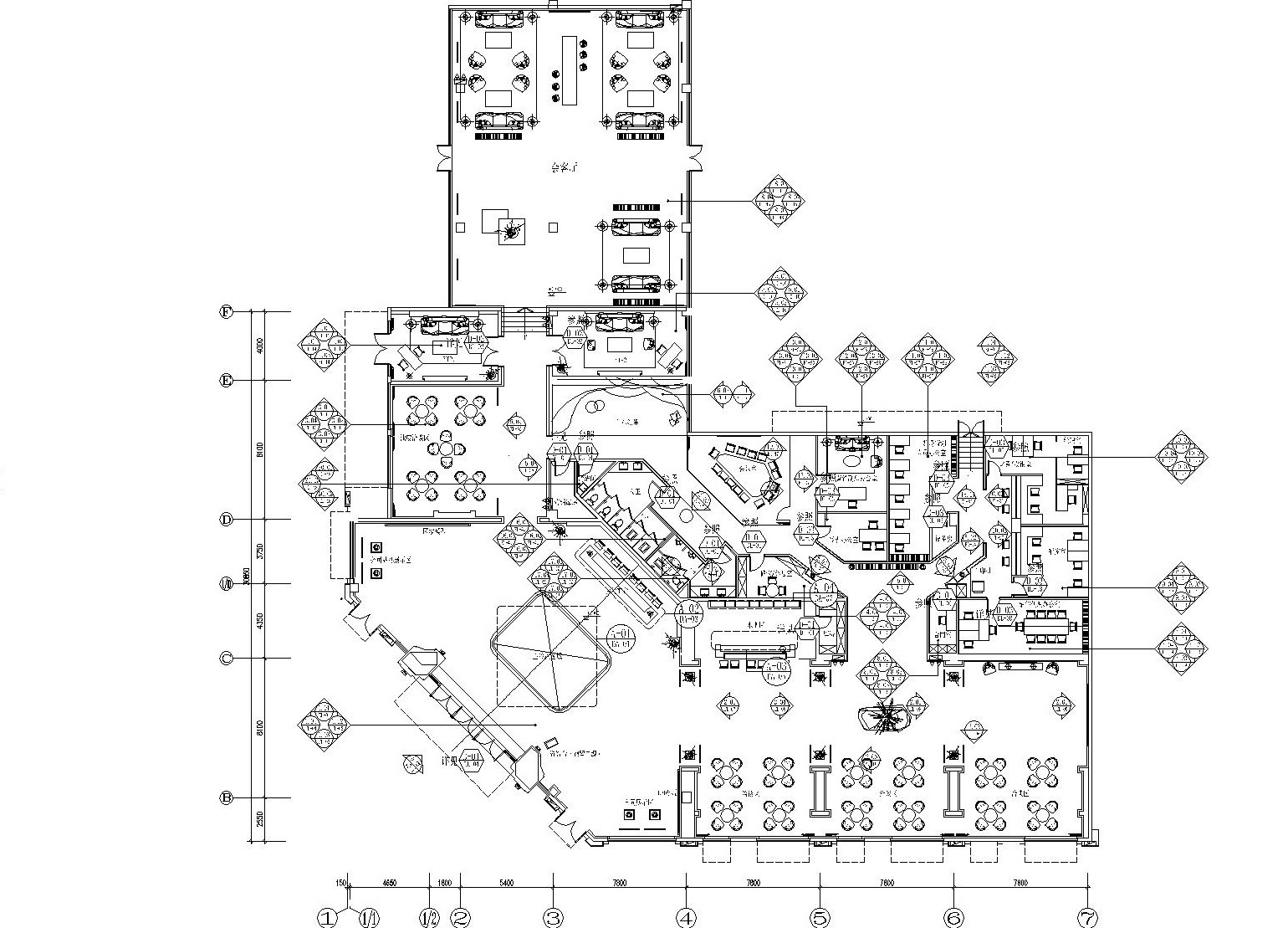 [广东]高文安-佛山奥园售楼处CAD施工图+深化方案+软装方cad施工图下载【ID:160705134】
