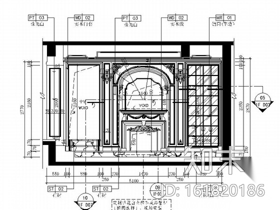 [上海]精致高贵欧式三层别墅室内施工图（含效果图）cad施工图下载【ID:161820186】