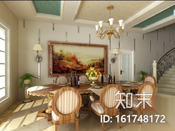 欧式古典二层别墅设计图（含效果）cad施工图下载【ID:161748172】