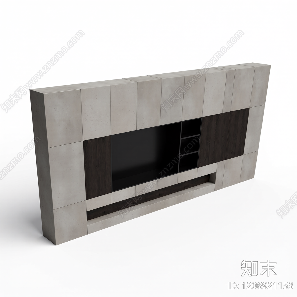 电视墙组合柜3D模型下载【ID:1206921153】