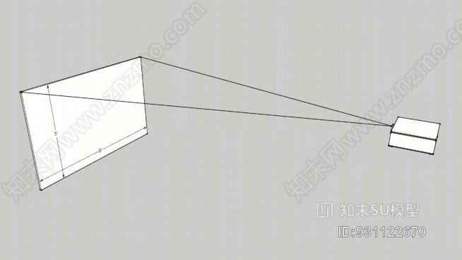 投影仪8屏幕SU模型下载【ID:931122670】