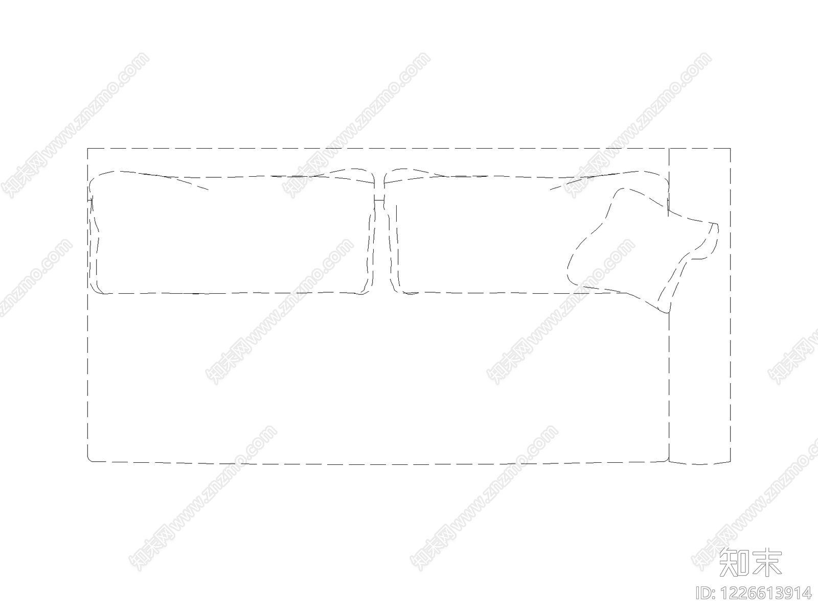 沙发cad施工图下载【ID:1226613914】