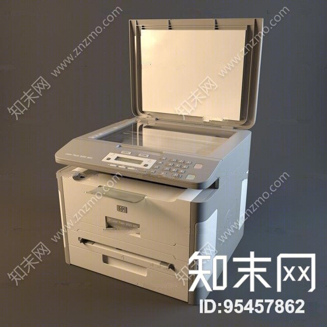 现代打印复印一体机3D模型下载【ID:95457862】