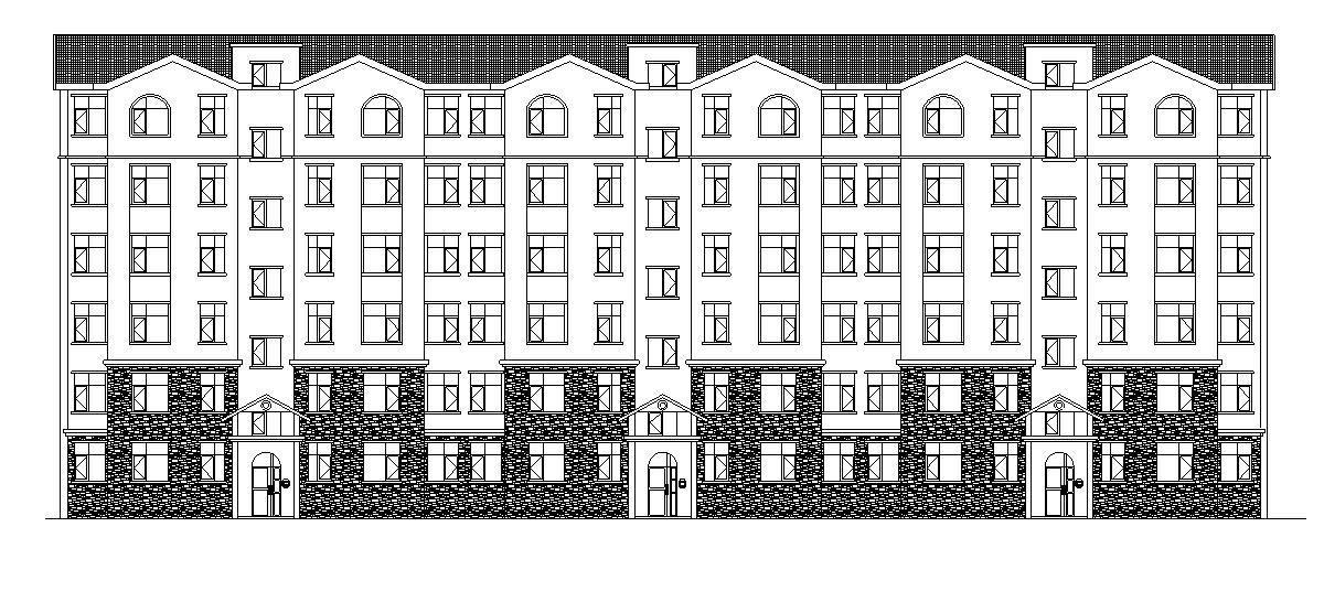 [广东]高层砖混结构石材外墙塔式住宅建筑施工图施工图下载【ID:167535186】