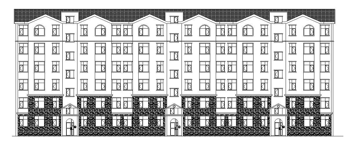 [广东]高层砖混结构石材外墙塔式住宅建筑施工图施工图下载【ID:149781124】