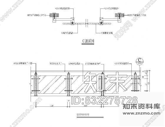 图块/节点栏杆扶手详图cad施工图下载【ID:832278728】