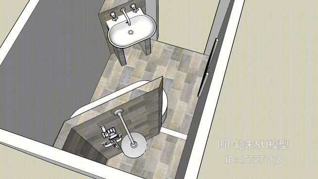 家居卫生间SU模型下载【ID:47727802】