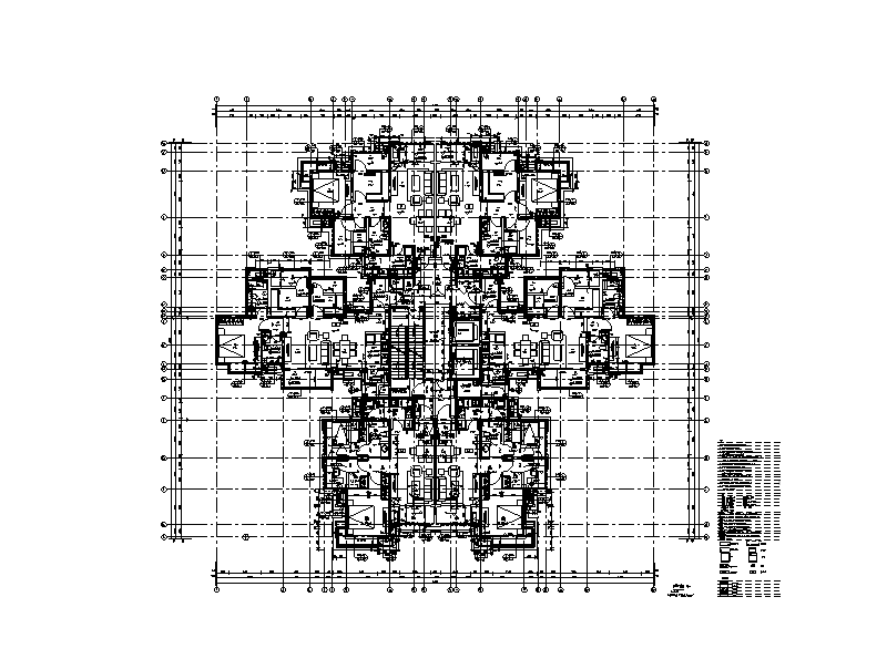 某知名地产住宅全套施工图(建结水暖电)cad施工图下载【ID:160580118】