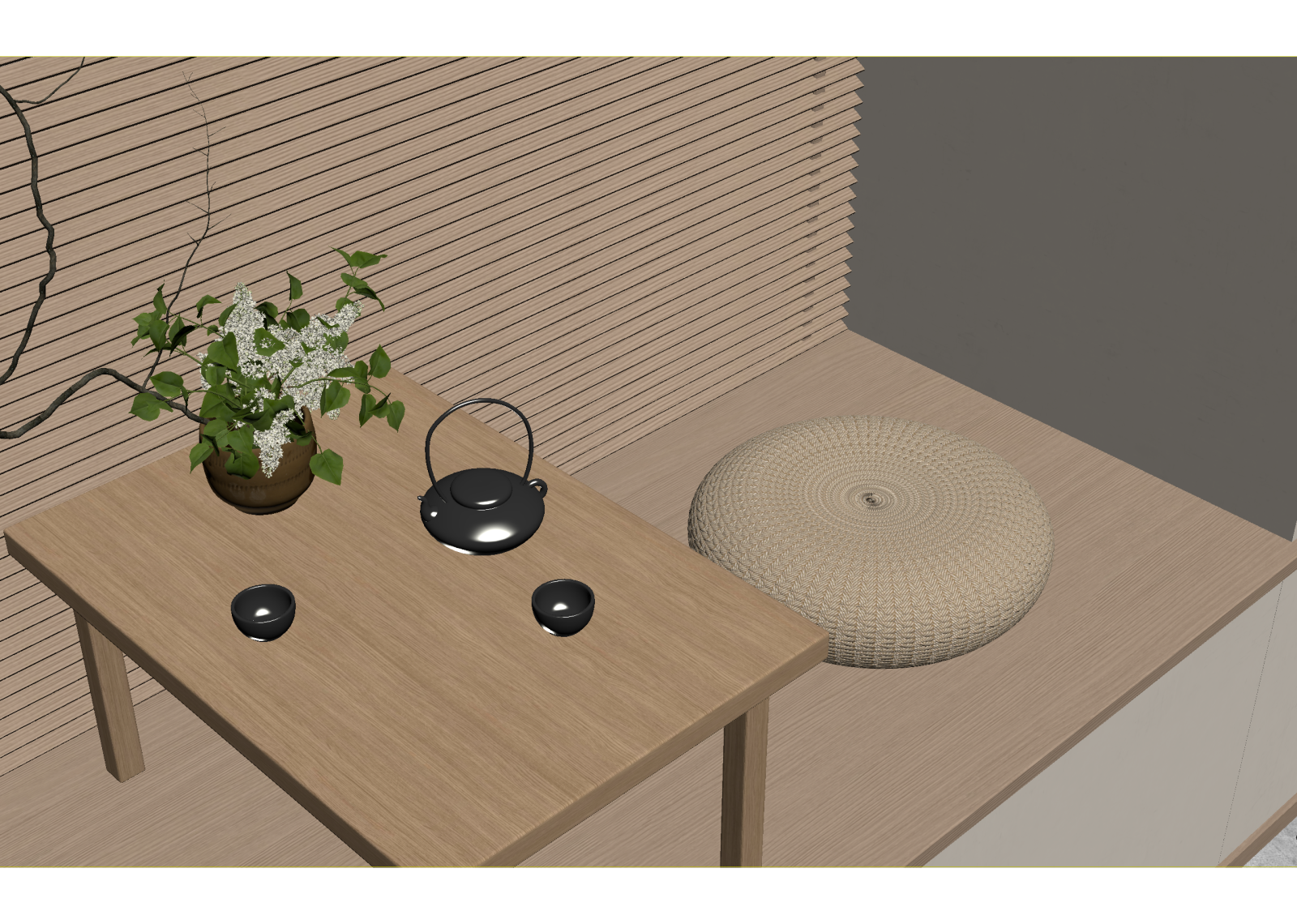 现代茶室3D模型下载【ID:1214627993】