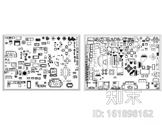 室内设计常用图块集施工图下载【ID:161898162】