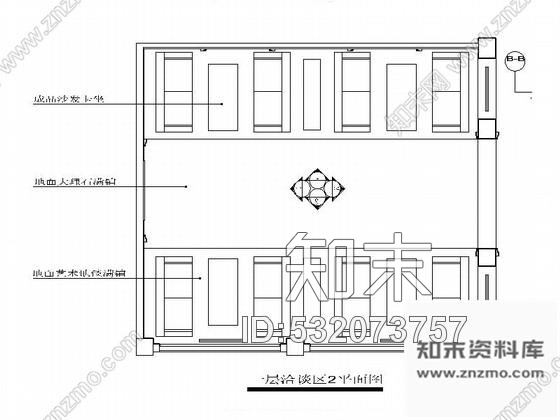施工图售楼处洽谈室室内装修图cad施工图下载【ID:532073757】
