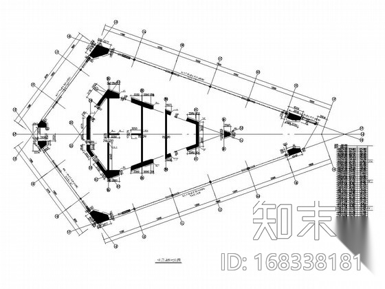 60层带斜撑巨柱施工图下载【ID:168338181】