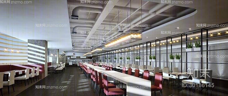 现代餐桌椅组合3D模型下载【ID:30186145】