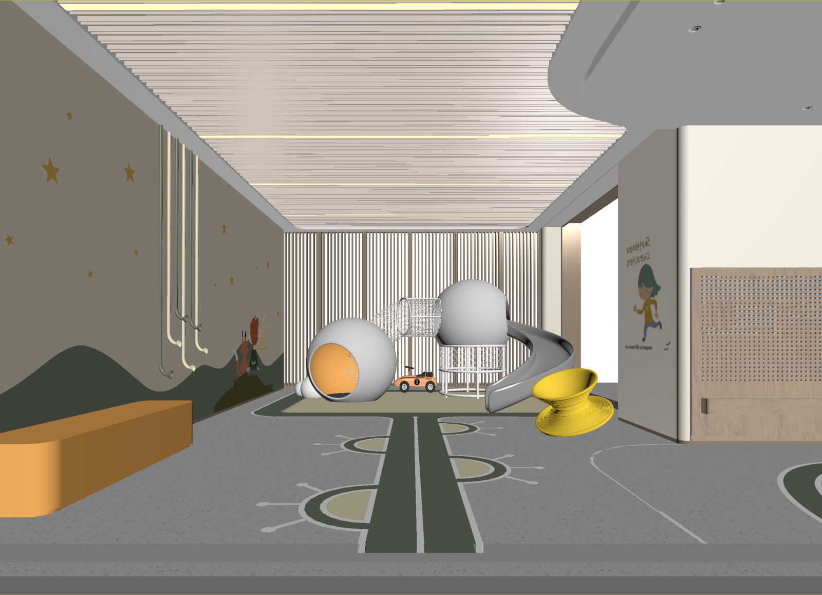 现代儿童乐园3D模型下载【ID:1214760078】