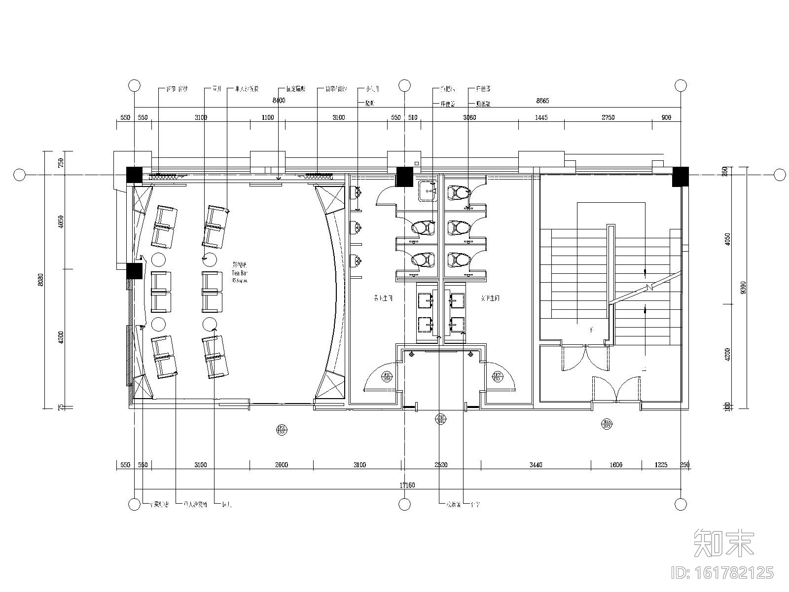 长沙首个汉文化主题会所·售楼处竣工图cad施工图下载【ID:161782125】