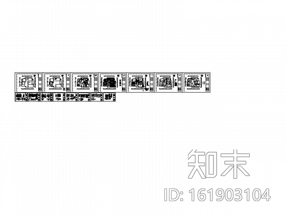 [无锡]现代中式风格三居室装修图（含效果）cad施工图下载【ID:161903104】