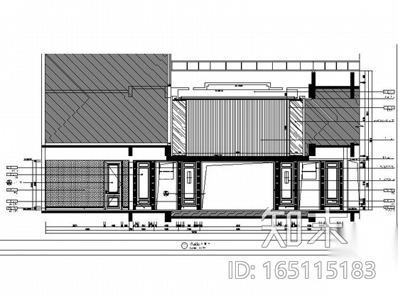 [浙江]豪华现代中式风格售楼处室内装修施工图（含高清实...cad施工图下载【ID:165115172】