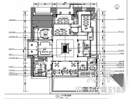 [浙江]豪华现代中式风格售楼处室内装修施工图（含高清实...cad施工图下载【ID:165115172】