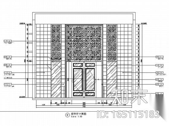 [浙江]豪华现代中式风格售楼处室内装修施工图（含高清实...cad施工图下载【ID:165115172】