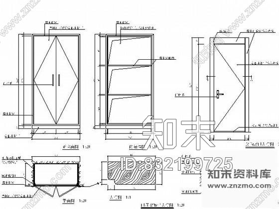 图块/节点门厅衣帽柜详图cad施工图下载【ID:832199725】