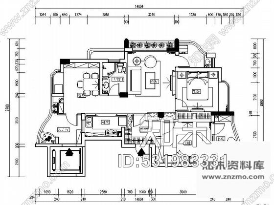 施工图浙江滨水豪宅区高档现代两居室装修施工图含效果施工图下载【ID:531983331】