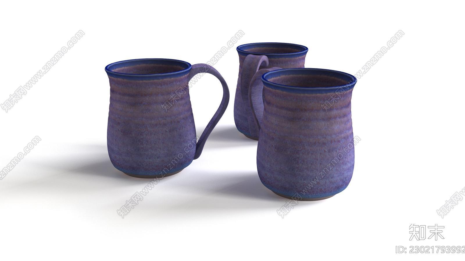 复古咖啡杯3D模型下载【ID:1162558077】
