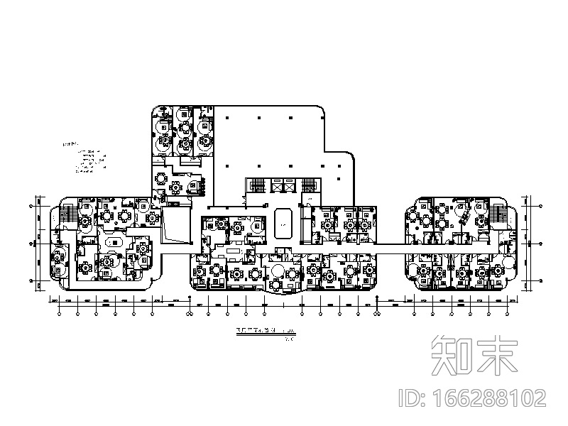 [广东]某大酒店中餐厅CAD施工图cad施工图下载【ID:166288102】