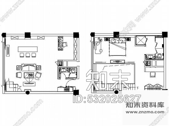 施工图陕西豪华五星级商务酒店loft户型套房室内装修施工图含效果图施工图下载【ID:532025627】