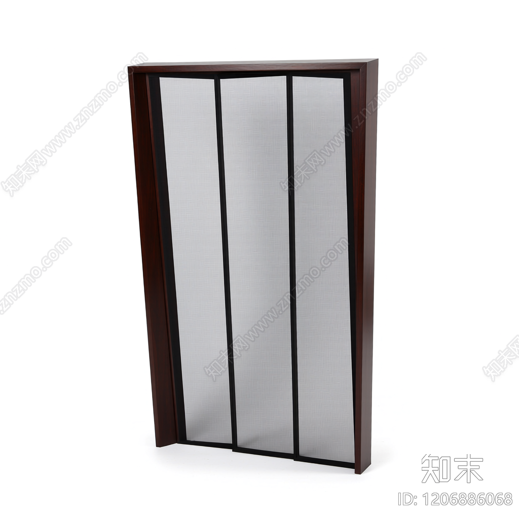 黑色框架隔断门3D模型下载【ID:1206886068】