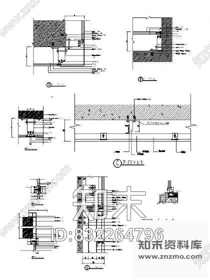 图块/节点塑铝窗节点图cad施工图下载【ID:832264796】