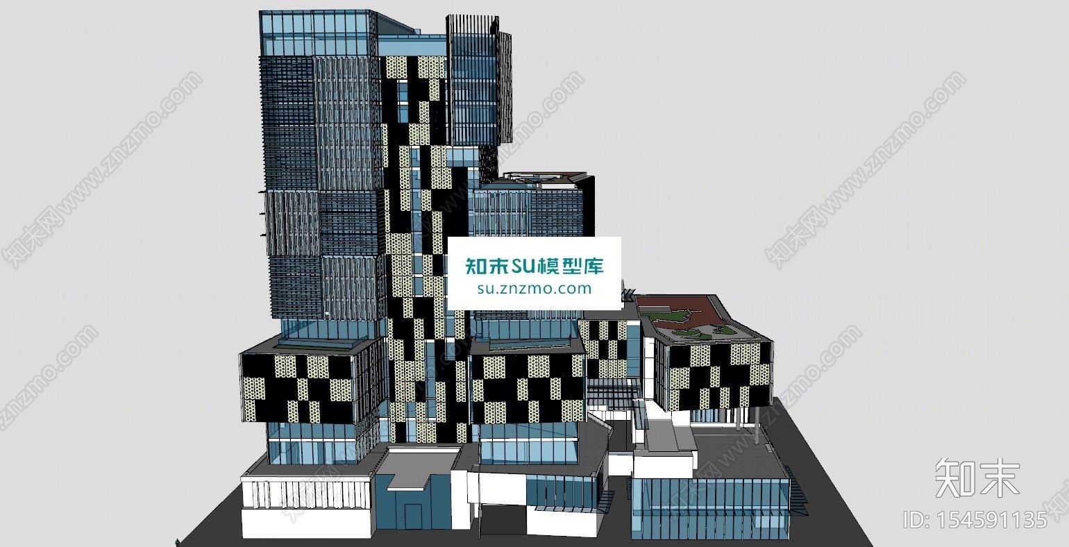 澳大利亚ONE40WILLIAM商业中心事务所建筑设计SU模型下载【ID:154591135】