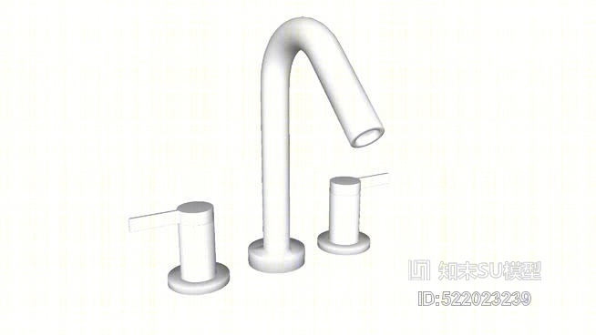 K-T954-4静力®甲板安装槽水龙头装饰用高流量阀手柄，阀不包括SU模型下载【ID:522023239】
