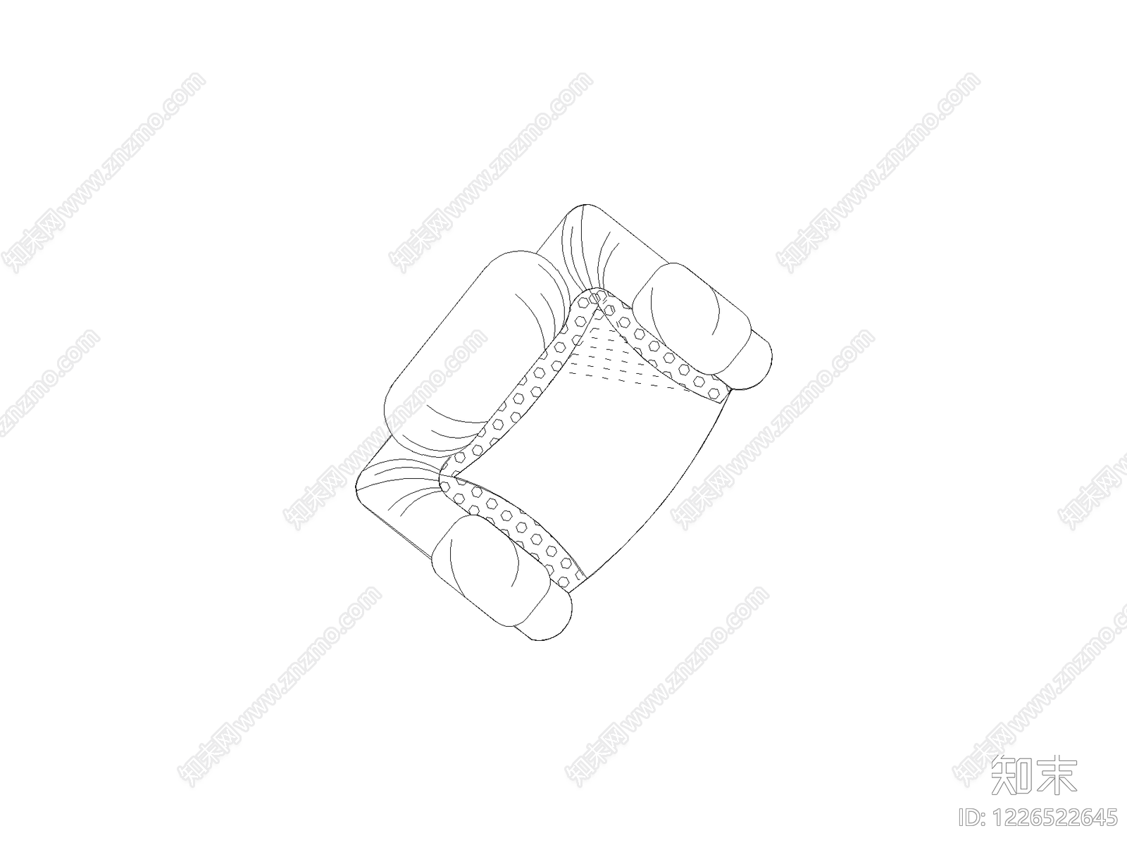 沙发cad施工图下载【ID:1226522645】