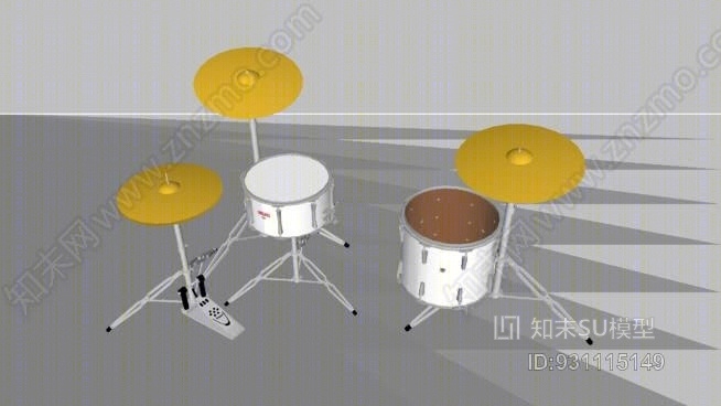 鼓套件SU模型下载【ID:931115149】