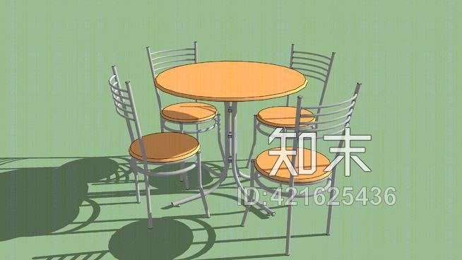 餐桌和椅子SU模型下载【ID:421625436】