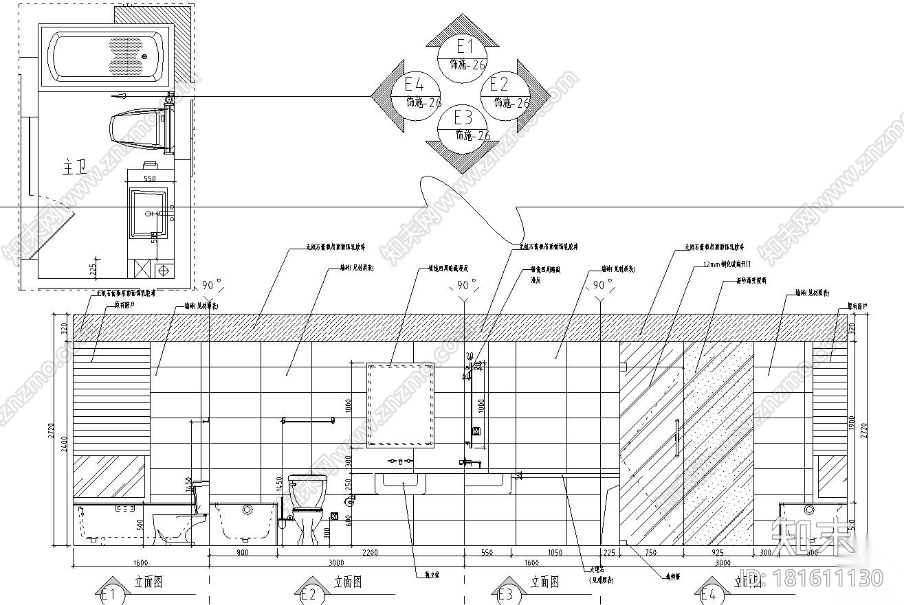 [安徽]安庆.香水百合室内施工图设计（CAD+施工图）施工图下载【ID:181611130】