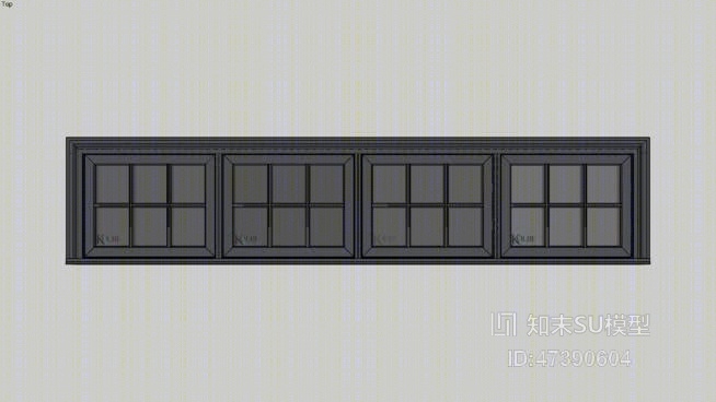 推拉窗SU模型下载【ID:517941945】