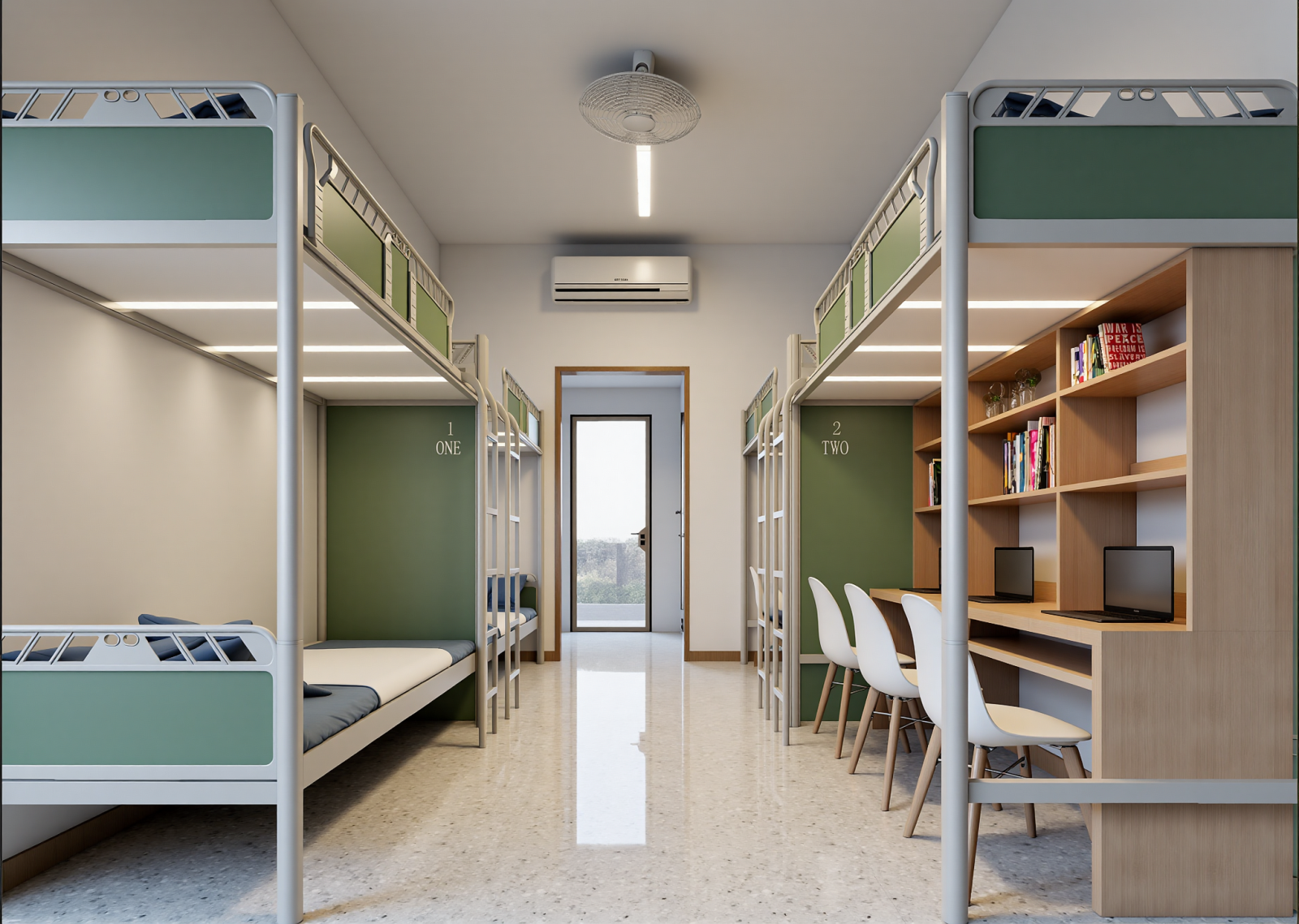 现代宿舍3D模型下载【ID:1215043337】