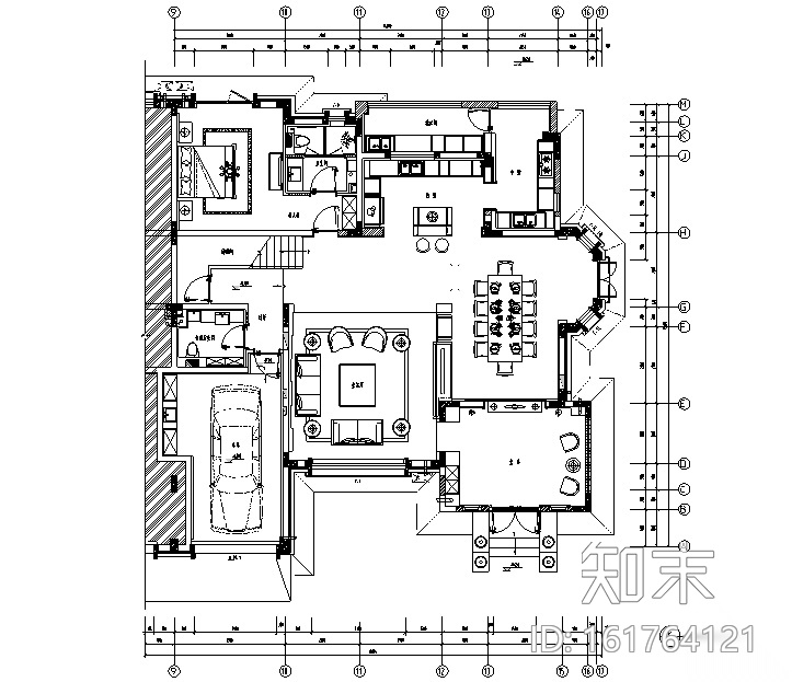 青墨雅涵|东方优雅别墅设计施工图（附效果图）cad施工图下载【ID:161764121】