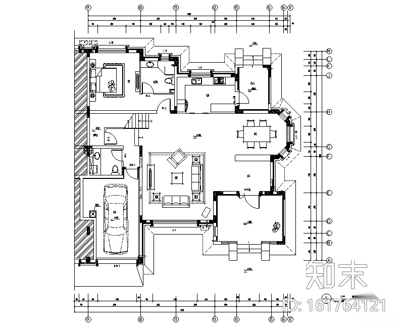 青墨雅涵|东方优雅别墅设计施工图（附效果图）cad施工图下载【ID:161764121】