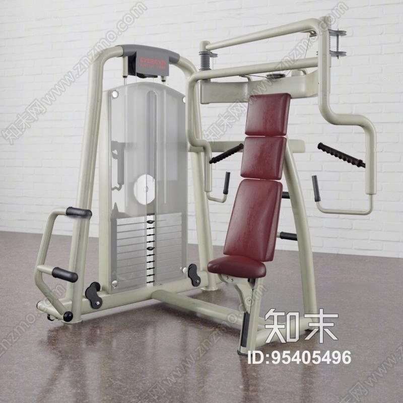 现代健身器材3D模型下载【ID:95405496】