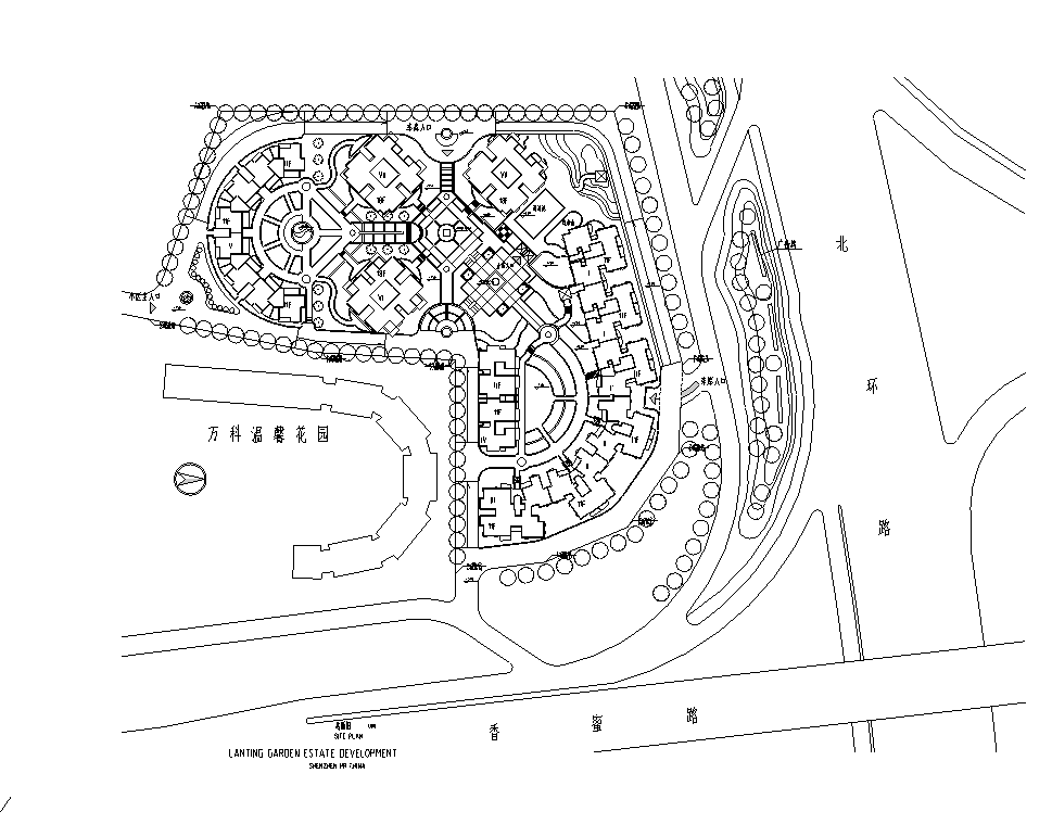 [广东]深圳兰庭小区建筑施工图设计cad施工图下载【ID:149555158】